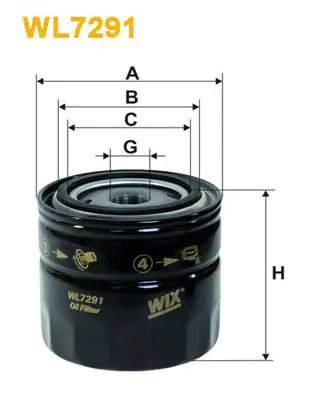 Eļļas filtrs WIX WL7291