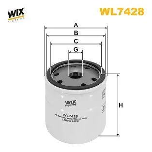 Eļļas filtrs WIX WL7428