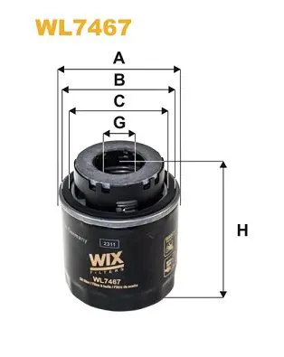 Eļļas filtrs WIX WL7467