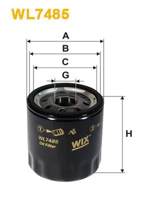 Eļļas filtrs WIX WL7485