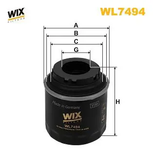 Eļļas filtrs WIX WL7494