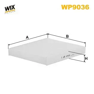 Filtrs, Salona telpas gaiss WIX WP9036