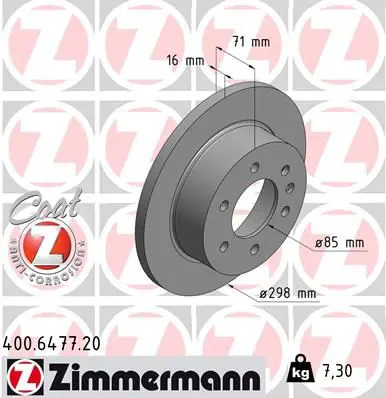 Bremžu diski ZIMMERMANN 400647720