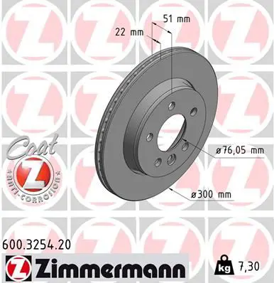 Bremžu diski ZIMMERMANN 600325420