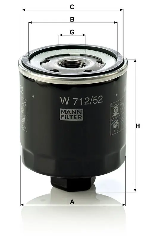 Handler.Part Eļļas filtrs MANN W71252 2