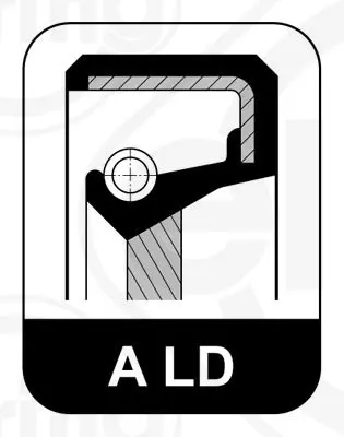 Handler.Part Shaft seal, crankshaft Elring 513326 2