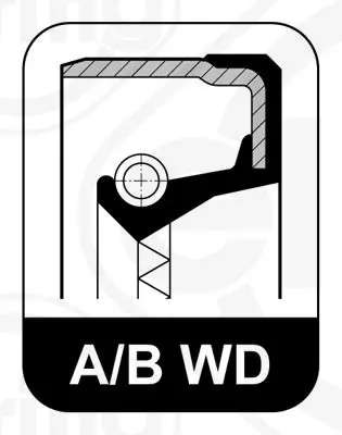 Handler.Part Shaft seal, differential Elring 198420 1