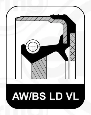 Handler.Part Shaft seal, crankshaft Elring 225666 2