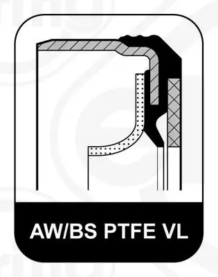 Handler.Part Shaft seal, crankshaft Elring 766853 2