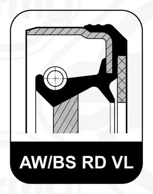 Handler.Part Shaft seal, crankshaft Elring 553272 2