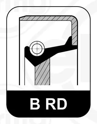 Handler.Part Shaft seal, crankshaft Elring 059790 2