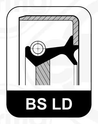 Handler.Part Shaft seal, crankshaft Elring 033376 1