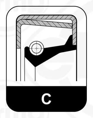 Handler.Part Shaft seal, wheel hub Elring 044660 1