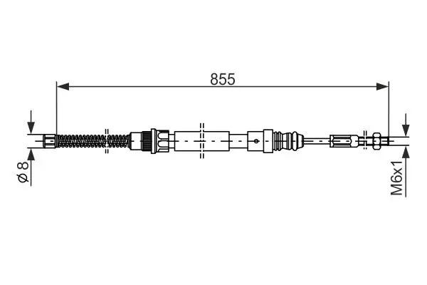 Handler.Part Cable, parking brake Bosch 1987477148 5