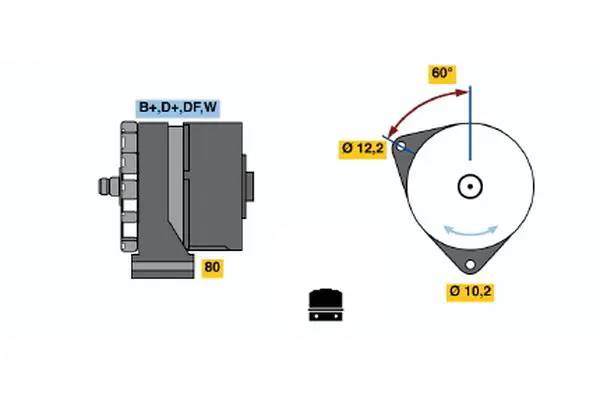 Handler.Part Alternator Bosch 0986030320 1