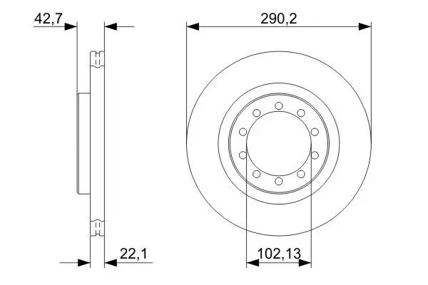 Handler.Part Brake disc Bosch 0986479343 5