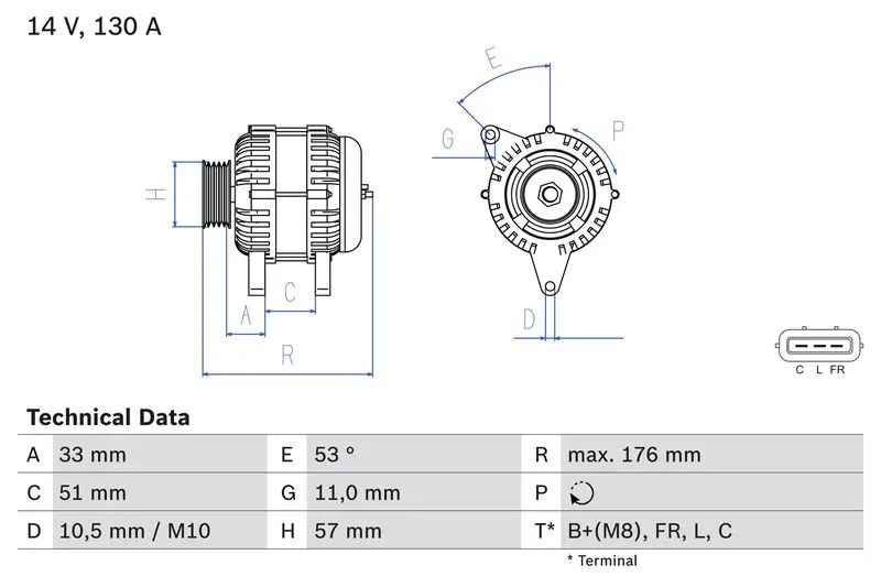 Handler.Part Alternator Bosch 0986082820 1