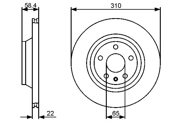 Handler.Part Brake disc Bosch 0986479466 5