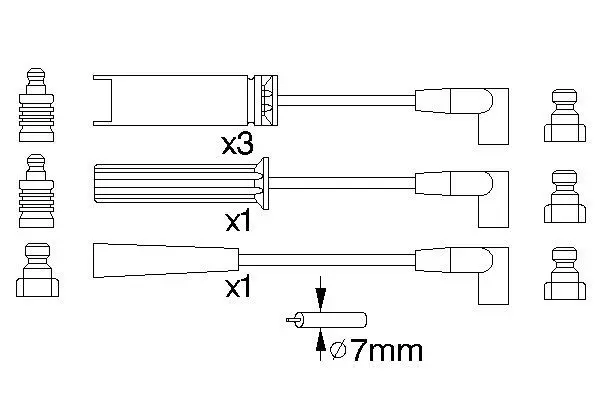 Handler.Part Ignition cable kit Bosch 0986356739 5