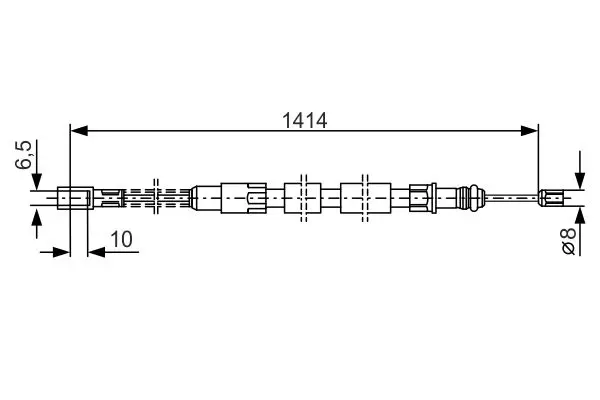 Handler.Part Cable, parking brake Bosch 1987482215 1