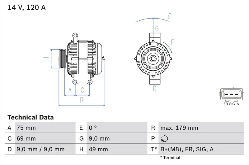 Handler.Part Alternator Bosch 0986081700 1