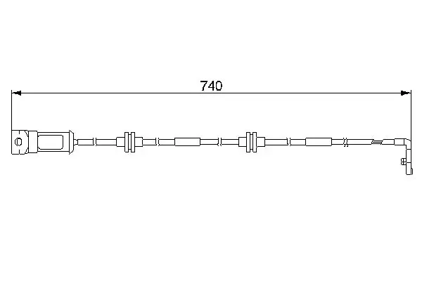 Handler.Part Warning contact, brake pad wear Bosch 1987474933 5