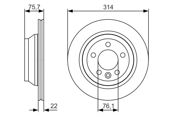 Handler.Part Brake disc Bosch 0986479S54 1