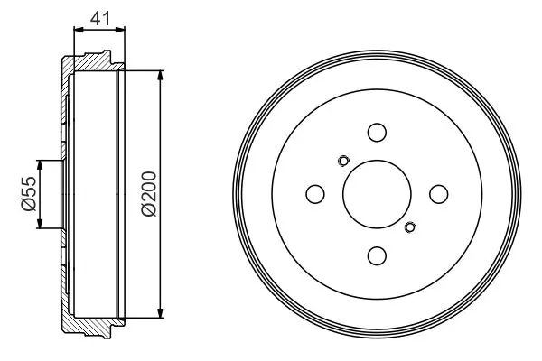 Handler.Part Brake drum Bosch 0986477199 1