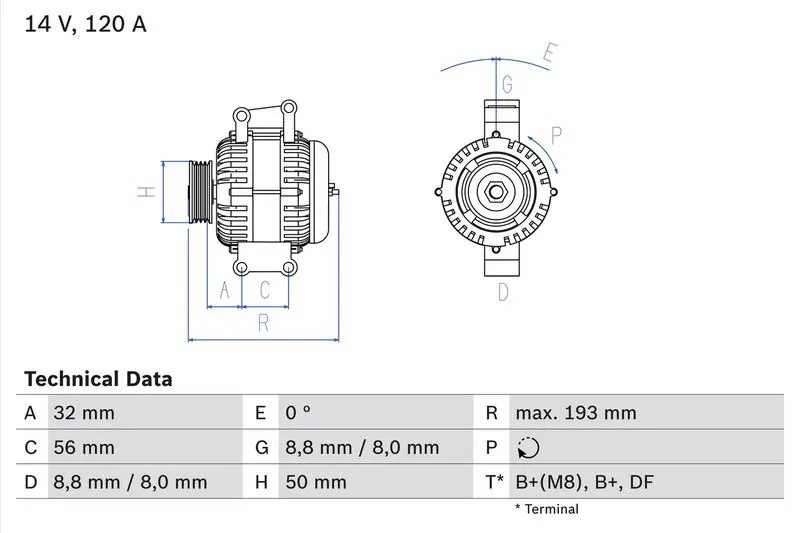 Handler.Part Alternator Bosch 0986047660 1