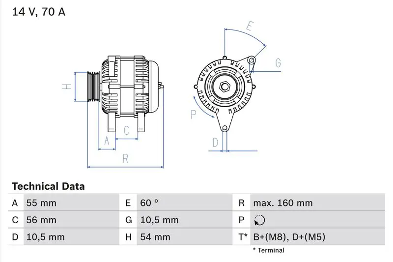 Handler.Part Alternator Bosch 0986041240 1