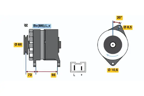 Handler.Part Alternator Bosch 0986034821 1