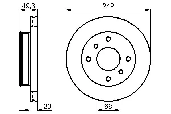 Handler.Part Brake disc Bosch 0986478534 1