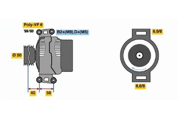 Handler.Part Alternator Bosch 0124325105 1