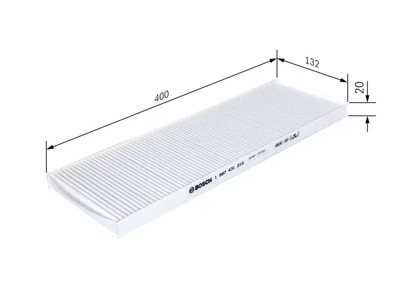 Handler.Part Filter, interior air Bosch 1987431210 5