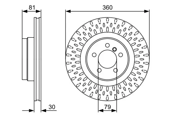 Handler.Part Brake disc Bosch 0986479557 5