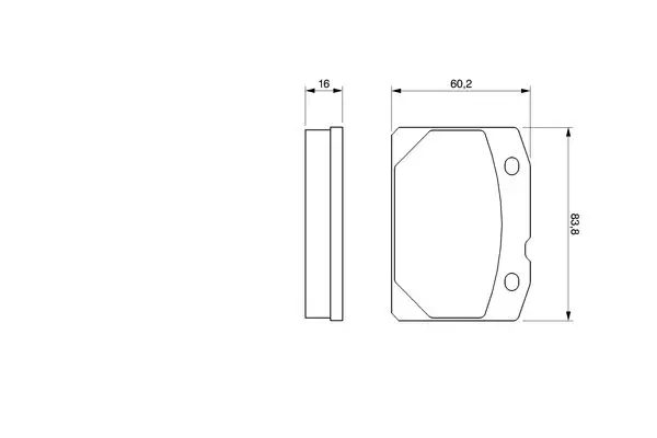 Handler.Part Brake pad set, disc brake Bosch 0986461661 1