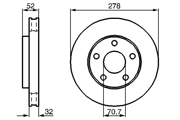 Handler.Part Brake disc Bosch 0986478486 1