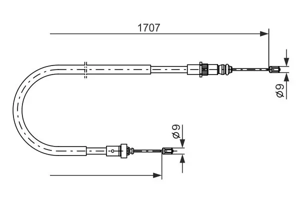 Handler.Part Cable, parking brake Bosch 1987477587 5