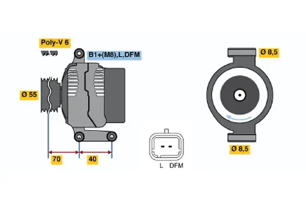 Handler.Part Alternator Bosch 0124325024 1