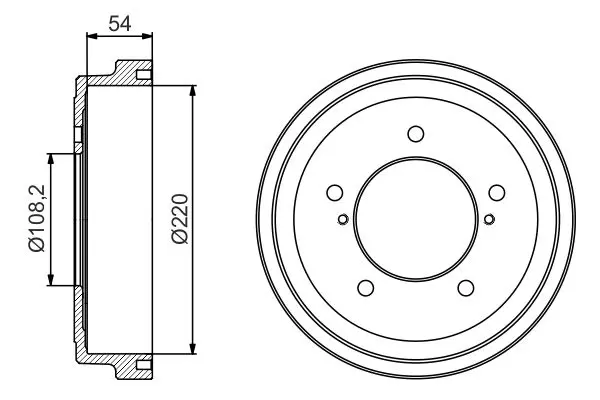 Handler.Part Brake drum Bosch 0986477213 1