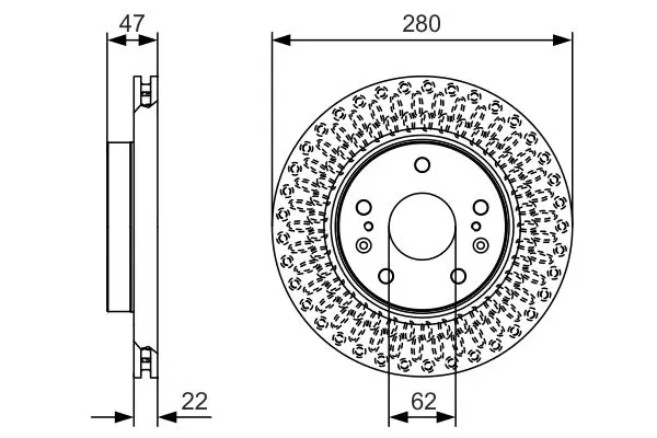 Handler.Part Brake disc Bosch 0986479C40 5