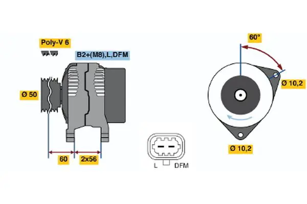 Handler.Part Alternator Bosch 0124525031 5