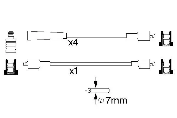 Handler.Part Ignition cable kit Bosch 0986356816 1