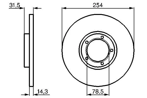 Handler.Part Brake disc Bosch 0986478345 1