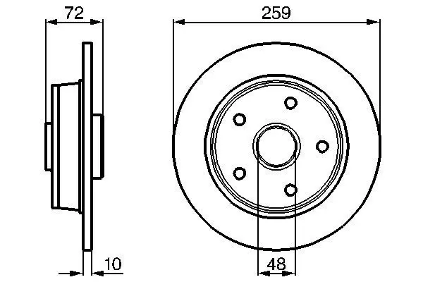 Handler.Part Brake disc Bosch 0986478440 1