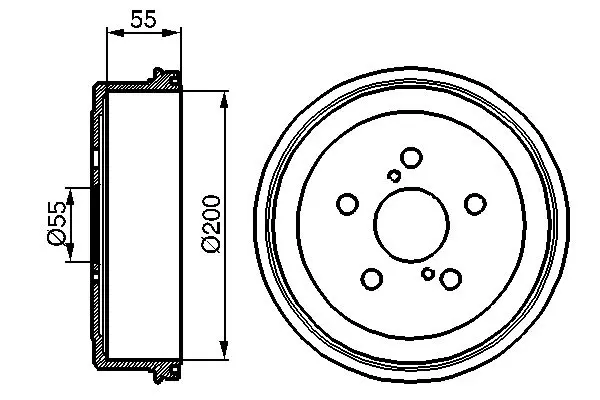 Handler.Part Brake drum Bosch 0986477139 1