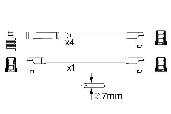 Handler.Part Ignition cable kit Bosch 0986356790 1