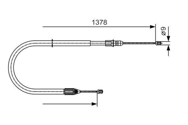 Handler.Part Cable, parking brake Bosch 1987482041 1