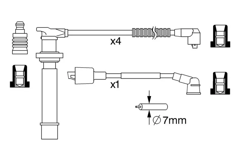 Handler.Part Ignition cable kit Bosch 0986357280 1