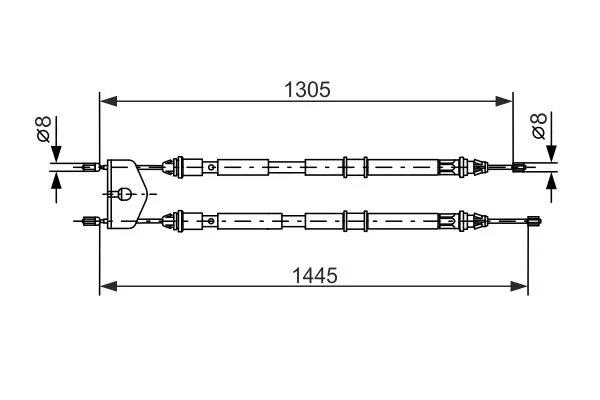 Handler.Part Cable, parking brake Bosch 1987477732 5